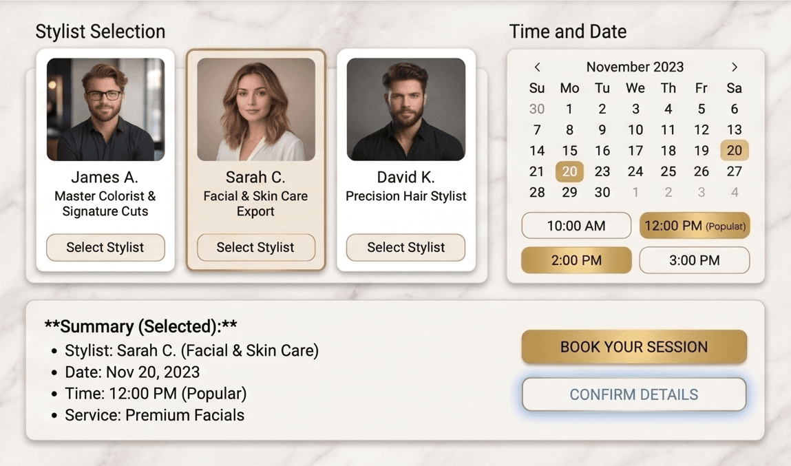 Premium Booking Experience